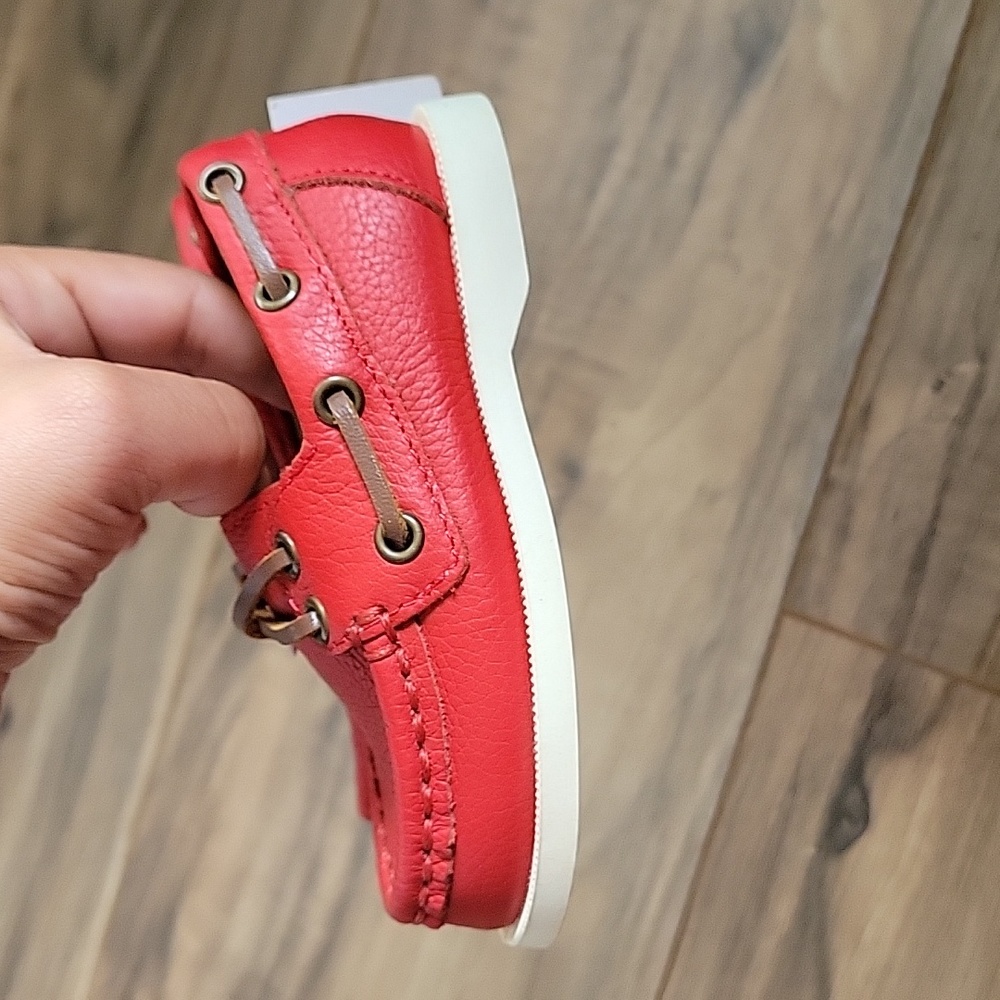 Janie and jack  red boat loafers - Picture 5 of 8